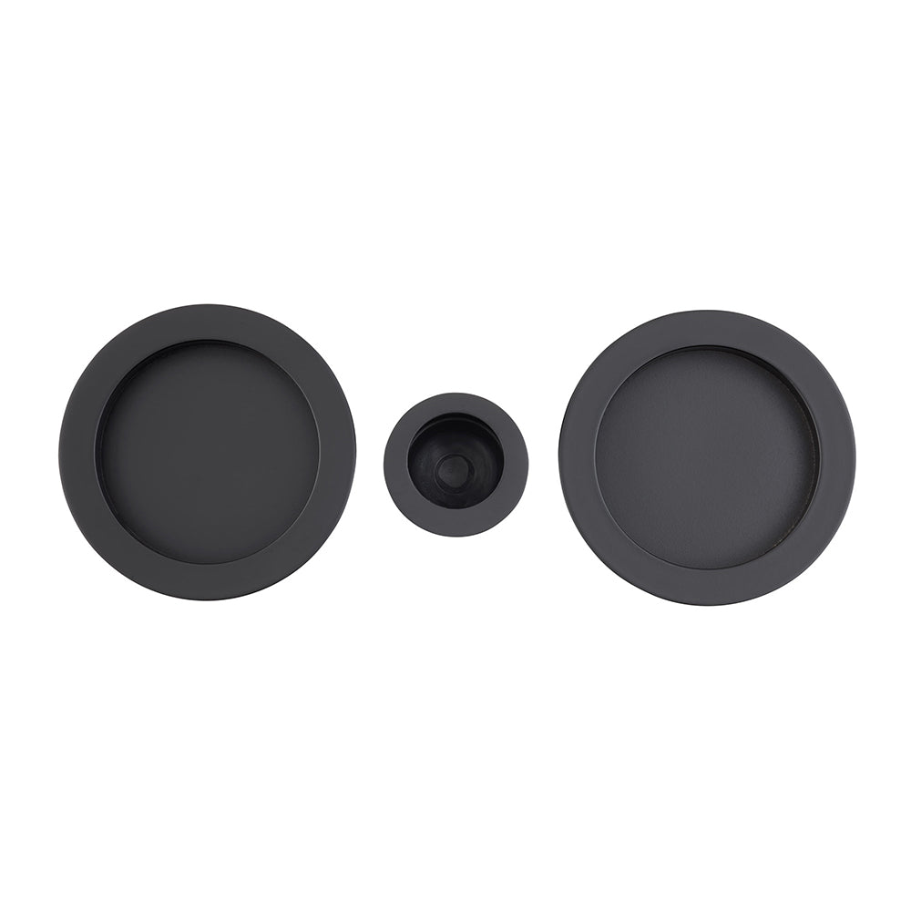 100mm Single Pocket Door - Oak Frame - Black Hardware - AX National - Doors OnlineDeanta