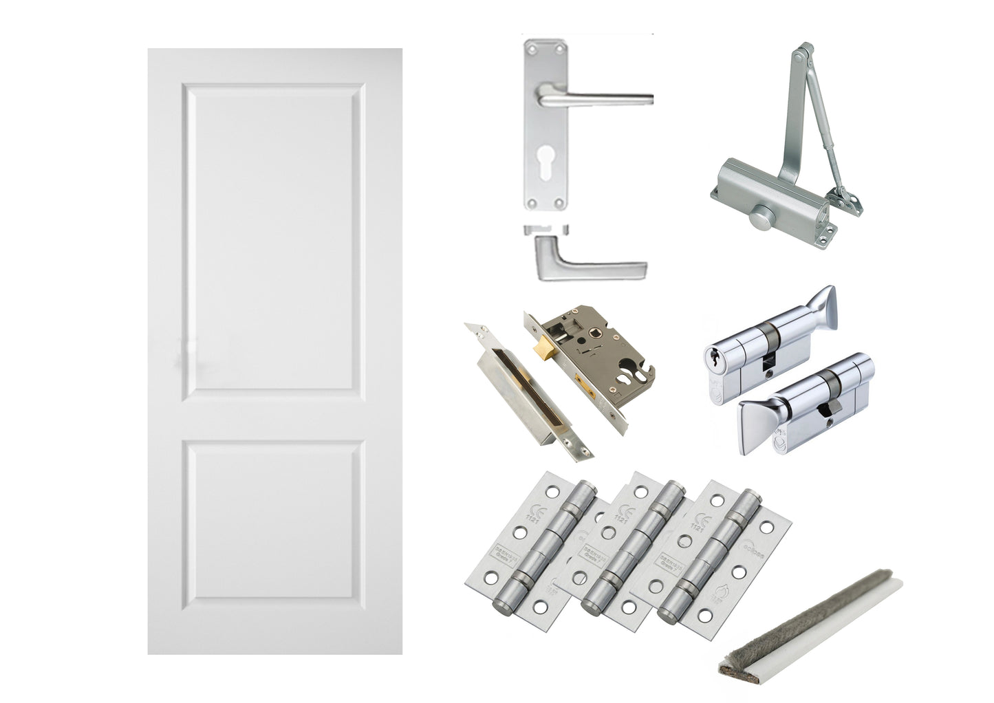 HMO Door Kit - 2 Panel FD30 Fire Door