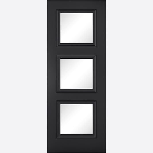 Antwerp 3L Glazed Black Doors