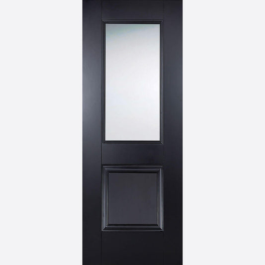 Arnhem Glazed 1L Black Doors