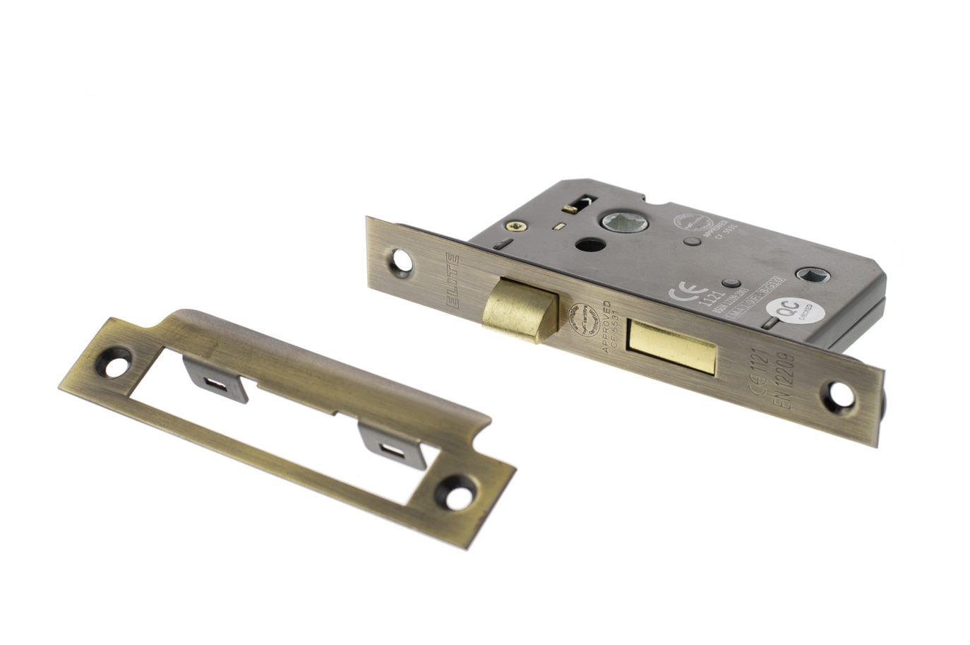 Atlantic - Bathroom Lock - 3" Antique Brass