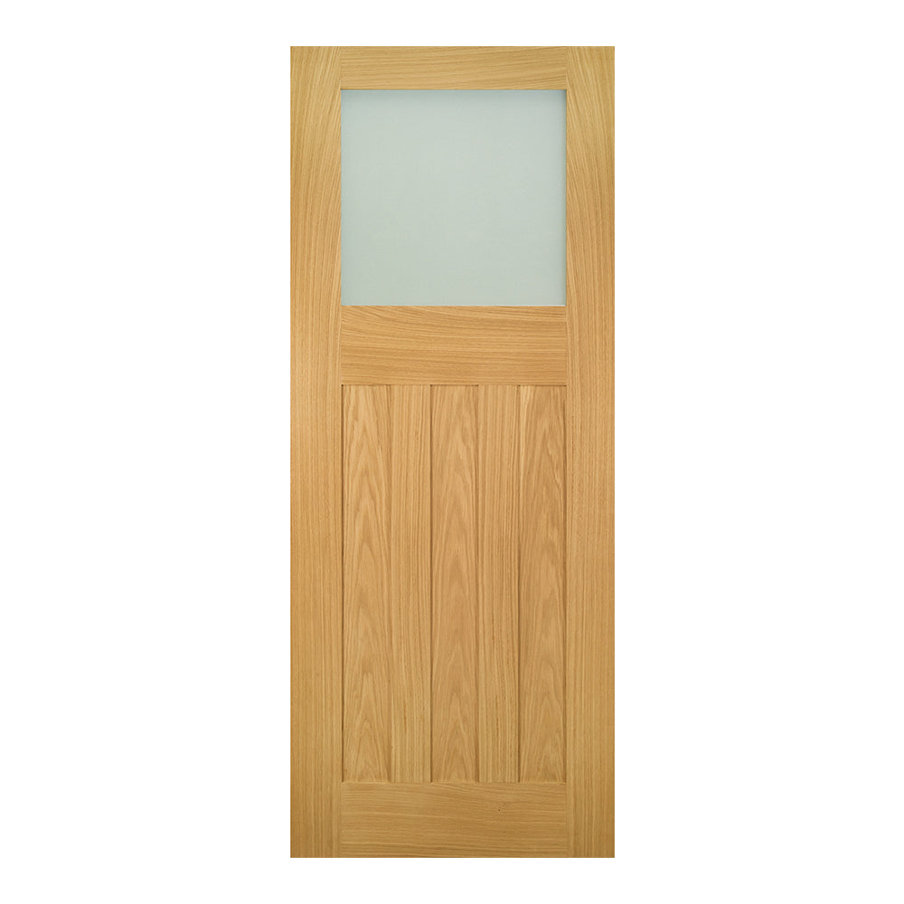 Cambridge Frosted Glazed Unfinished Oak Doors
