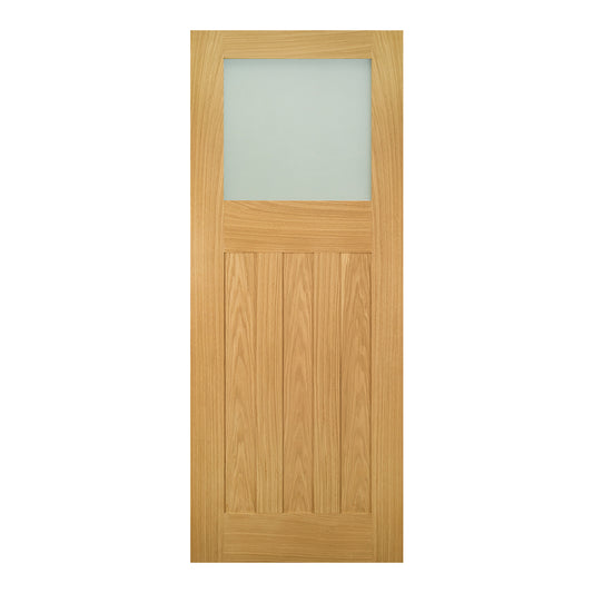 Cambridge Frosted Glazed Unfinished Oak Doors