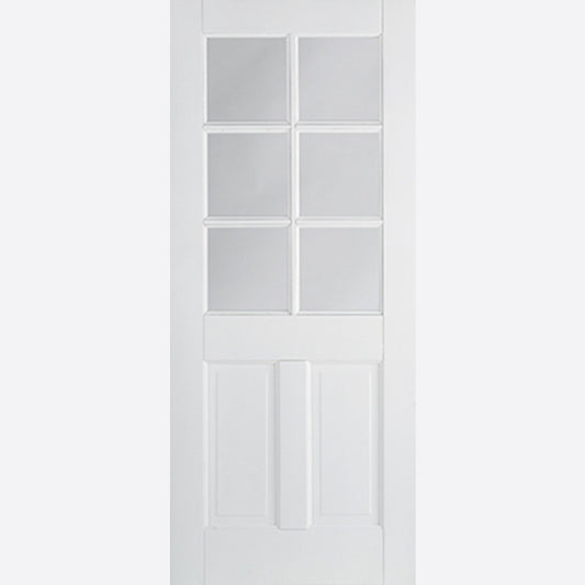 Canterbury 6L Glazed White Primed Doors