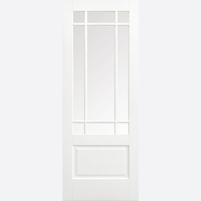 Downham 9L Glazed White Primed Doors