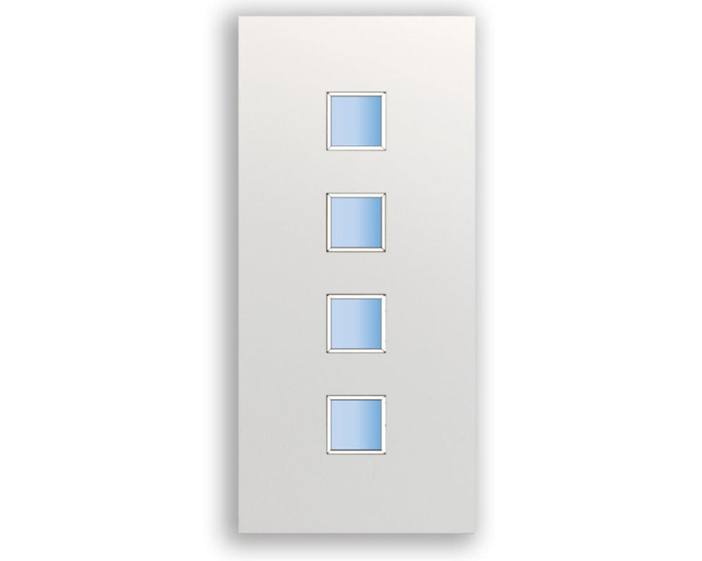 FD30 FLUSH PRIMED DOOR 4L GLAZED FIRE GLASS DOORS