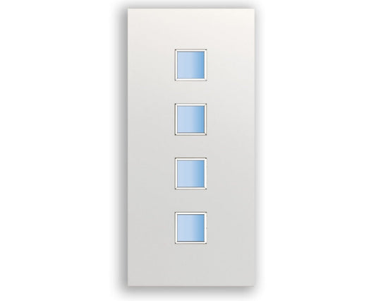 FD30 FLUSH PRIMED DOOR 4L GLAZED FIRE GLASS DOORS