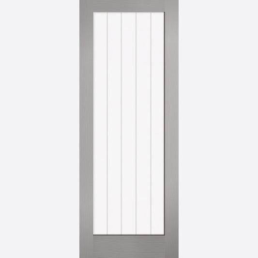 GREY MOULDED TEXTURED VERTICAL GLAZED 1L Doors