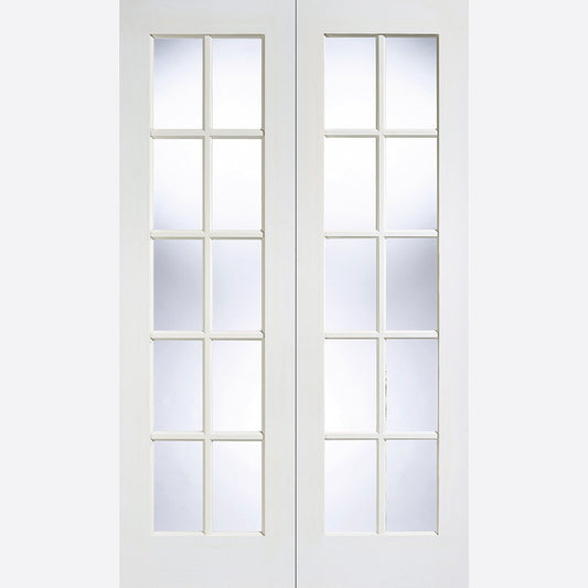 GTPSA Glazed Pair White Primed Doors