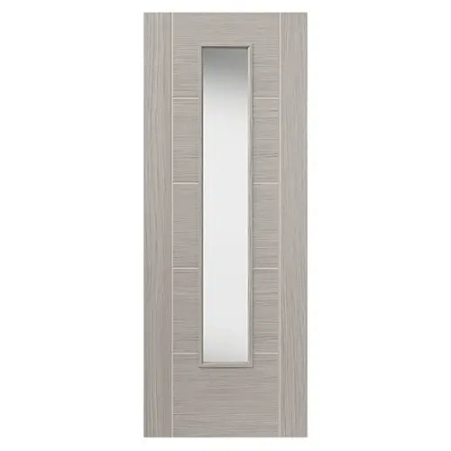 Tigris Light Grey Slim Glazed Laminate Internal Door