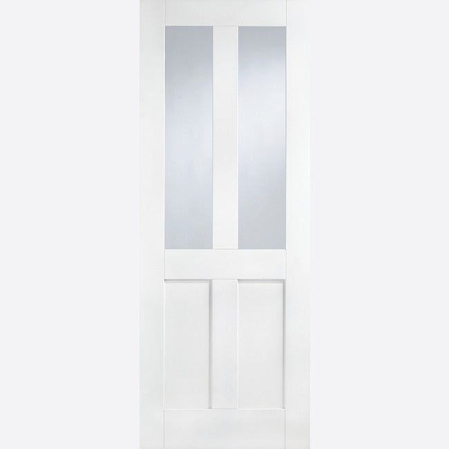 London 2L Glazed White Primed Doors