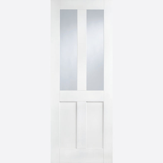 London 2L Glazed White Primed Doors