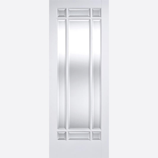 Manhattan 9L Glazed White Primed Doors
