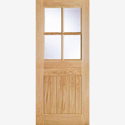 Cottage Stable 4L Glazed Oak Doors