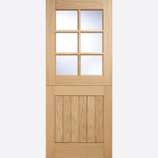 Cottage Stable 6L Glazed Oak Doors