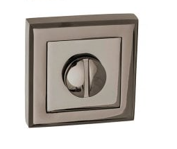 Oklahoma Handle Pack - Black Nickel - Bathroom Lock