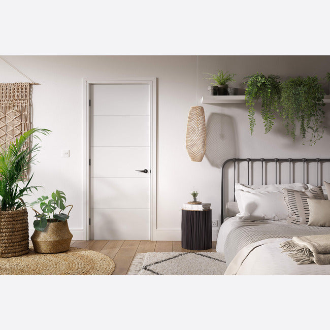 Santandor White Primed Doors