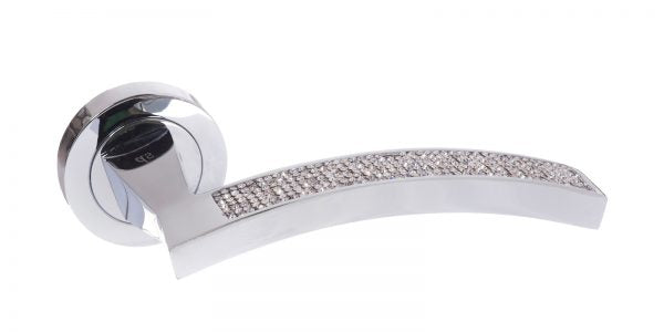Senza Pari Crystal Lever - Crystal/Polished Chrome