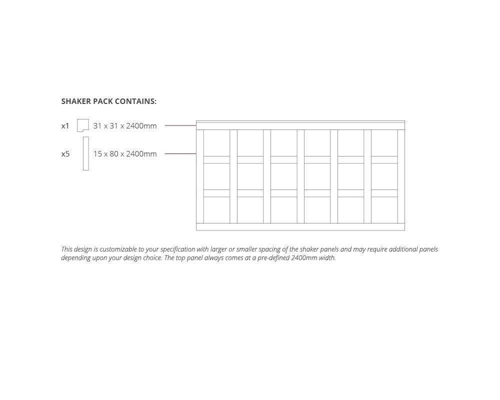 White Primed Shaker Wall Panelling