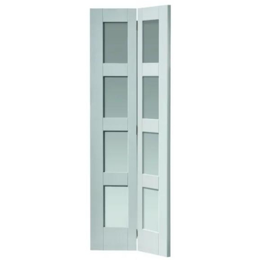 Cayman White Glazed Internal Bi-fold Door