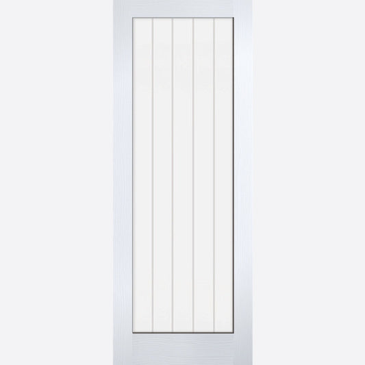 WHITE MOULDED TEXTURED VERTICAL GLAZED 1L Doors