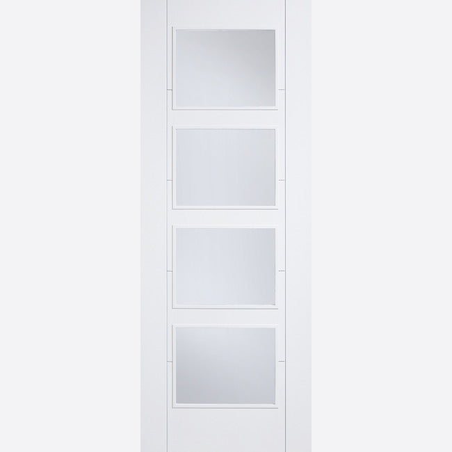 Vancouver 4L Glazed White Primed Doors