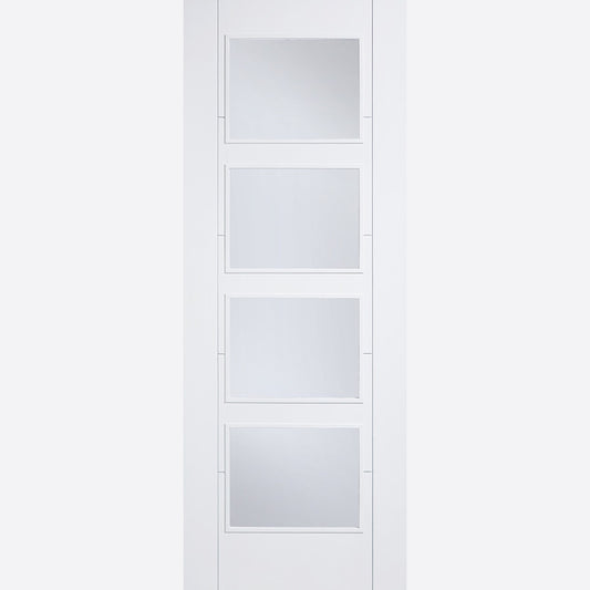 Vancouver 4L Glazed White Primed Doors