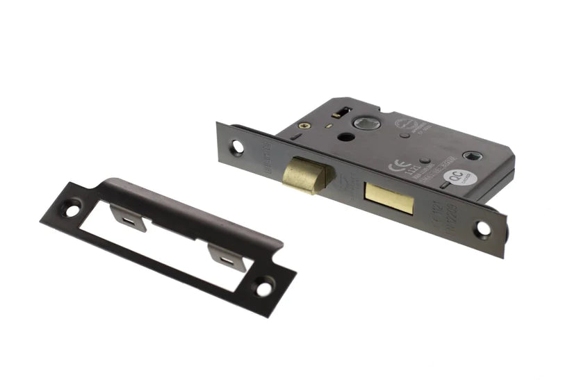 Oklahoma Handle Pack - Black Nickel - Bathroom Lock