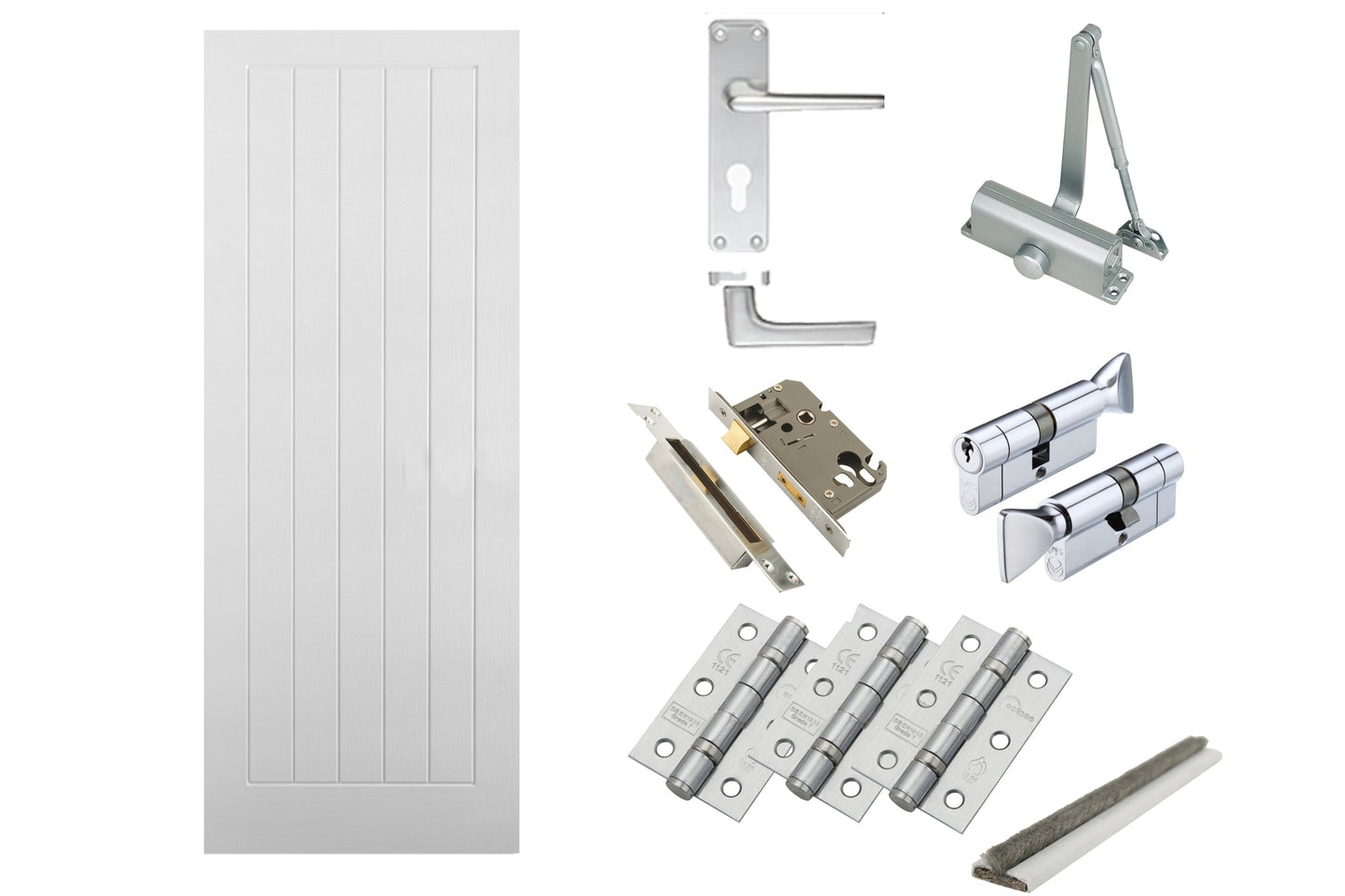 HMO Door Kit - Cottage Grained FD30 Fire Door