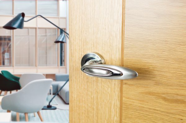 Senza Pari Elisse Lever - Satin Nickel/Polished Chrome