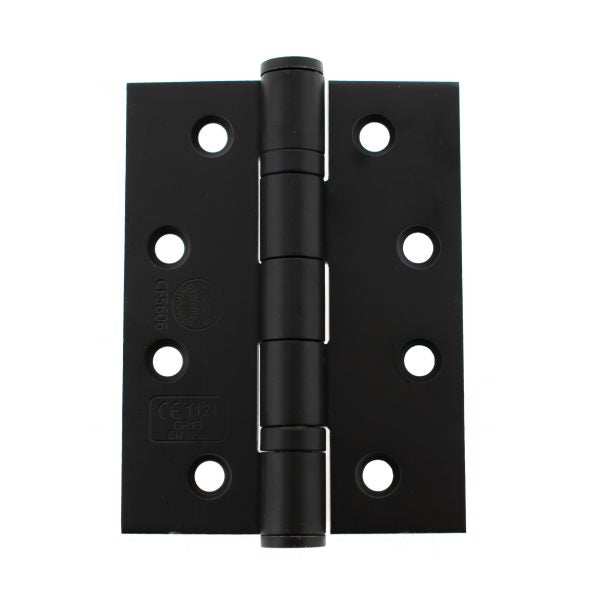 Ball Bearing Hinges - Pack of two - Matt Black (Fire Rated)