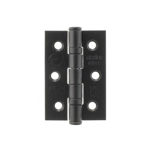 CE Fire Rated 3" Grade 7 Ball Bearing Hinges - Pack of two - Matt Black