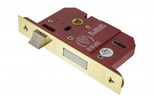 Atlantic - 5 Lever Key Sashlock - 3" Polished Brass