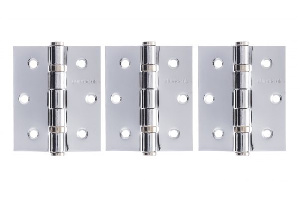 Ball Bearing Hinges - Set of 3- Polished Chrome