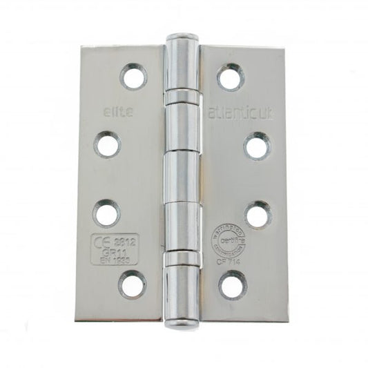Ball Bearing Hinges - Pack of two - Polished Chrome (Fire Rated)