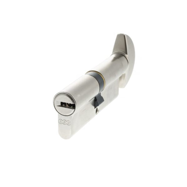 Euro Profile 15 Pin Cylinder Key to Turn - Polished Nickel