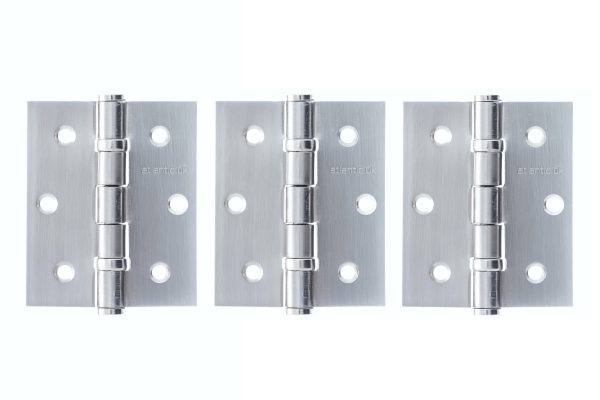 Ball Bearing Hinges - Set of 3 - Satin Chrome