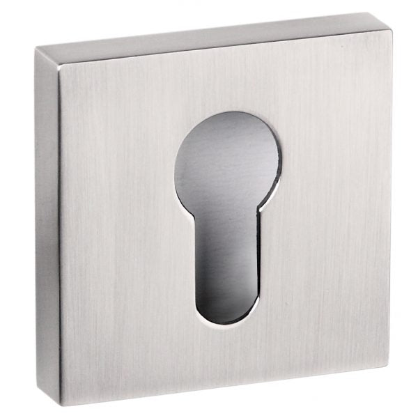 Senza Pari Square Escutcheons - Satin Nickel