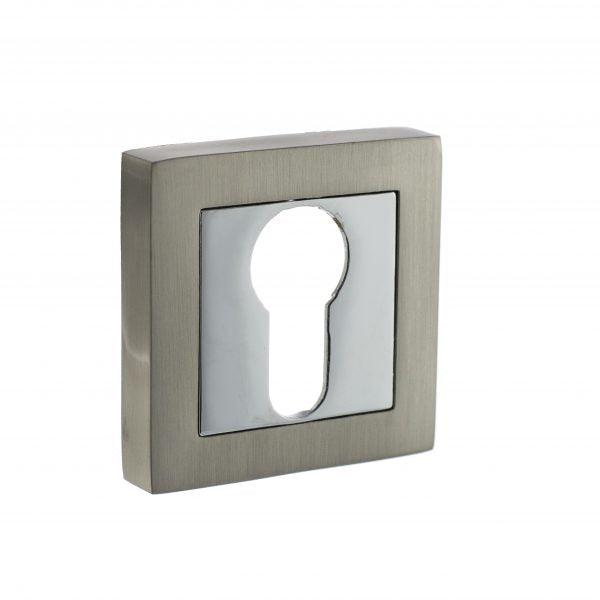 Status Square Escutcheons - Satin Nickel/Chrome Plate