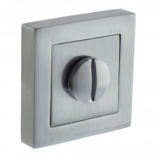 Kansas Satin Chrome - Handle Pack - Bathroom Lock