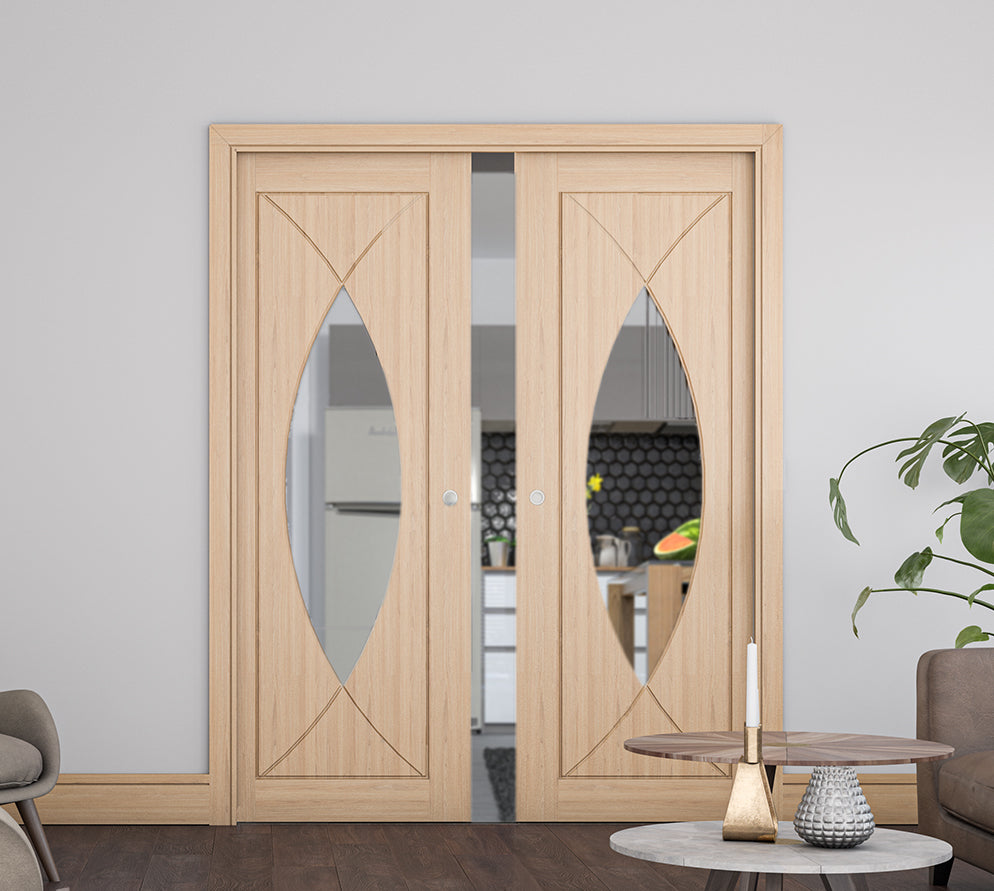 Amalfi Oak Pre-finished Glazed Doors