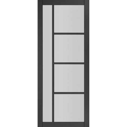 Brixton Clear Glazed Pre-finished Black Doors