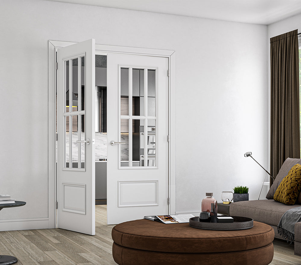 Canterbury Glazed White Primed Doors