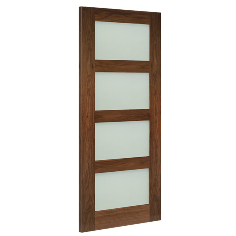 Coventry Frosted Glazed Pre-finished Walnut Doors