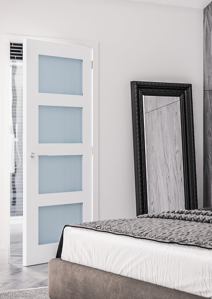 Coventry Frosted Glazed White Primed Doors
