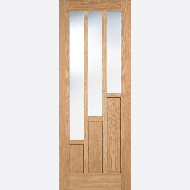 Coventry 3L Glazed Unfinished Oak Doors