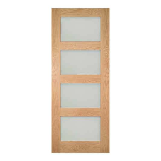 Coventry Oak Frosted Glazed Pre-finished Oak Doors