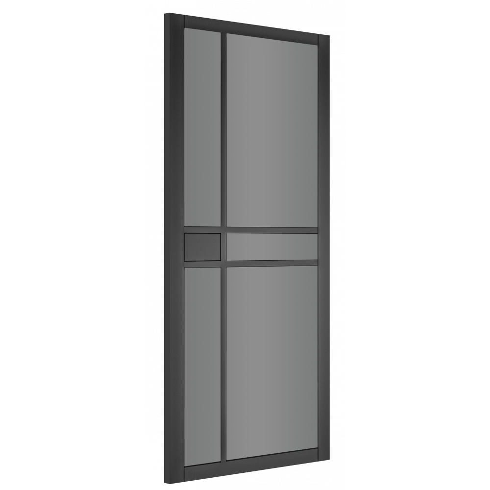 Dalston Tinted Glazed Pre-finished Black Doors