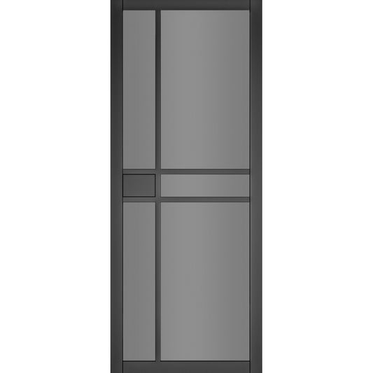 Dalston Tinted Glazed Pre-finished Black Doors
