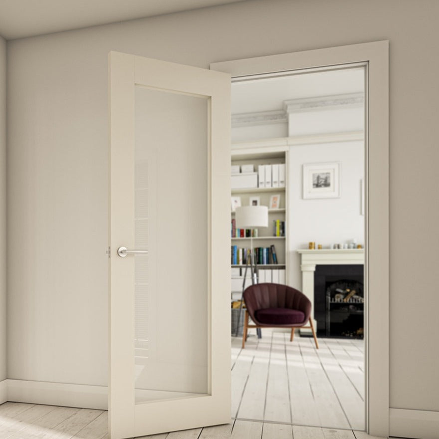 Denver Clear Glazed White Primed Doors